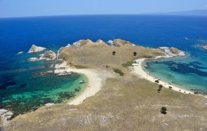 An exotic beach at Drenia islets