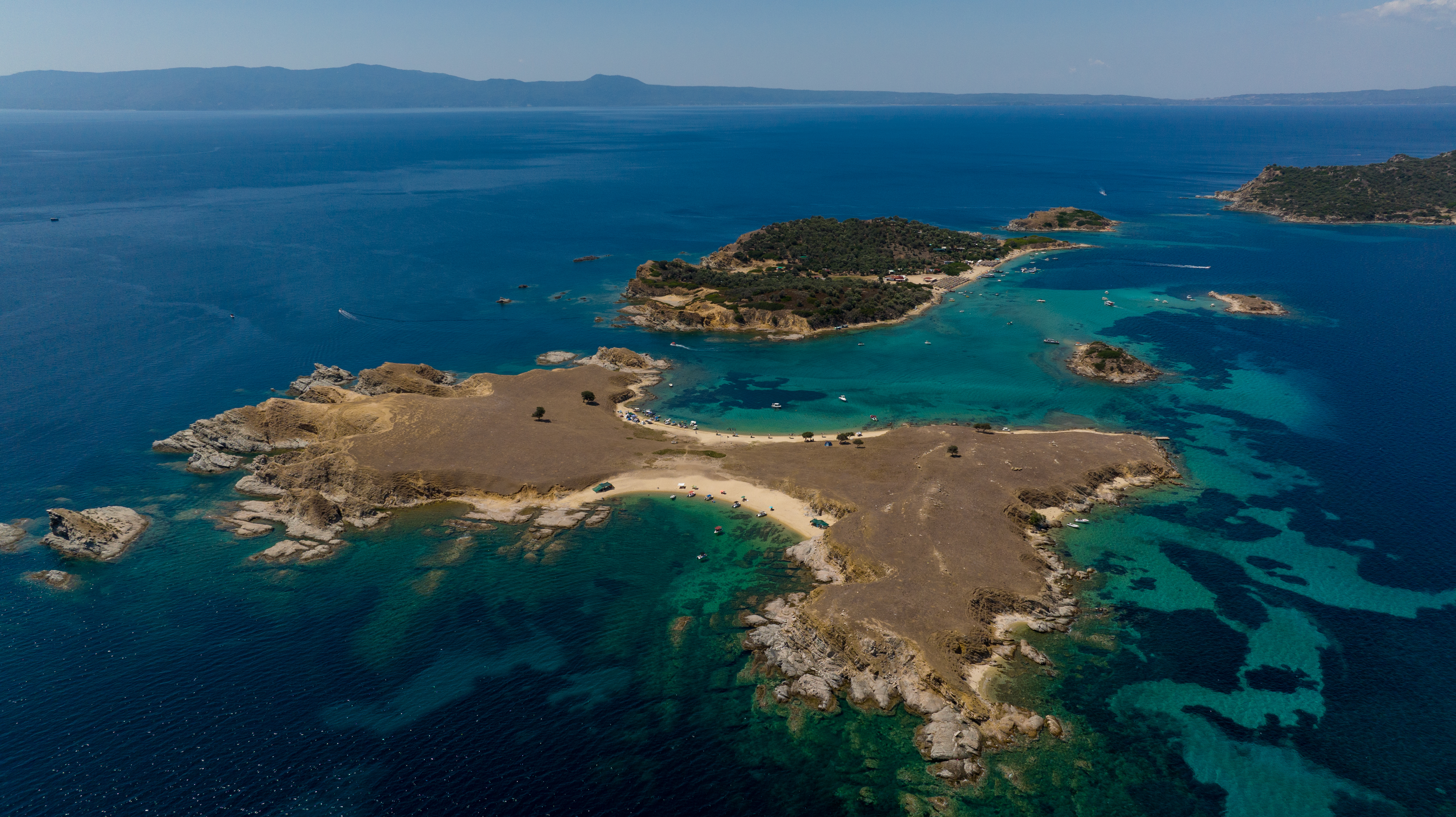 Drenia or Donkey islands from above